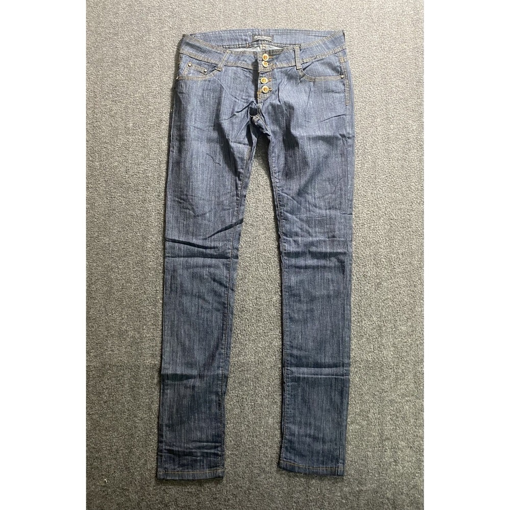 CHUNS FASHION DARK WASH BLUE DENIM SKINNY JEANS SIZE 32
